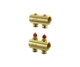 Коллектор 1"х2 выхода без расходомеров FHF-2 3/4" Danfoss 088U0502