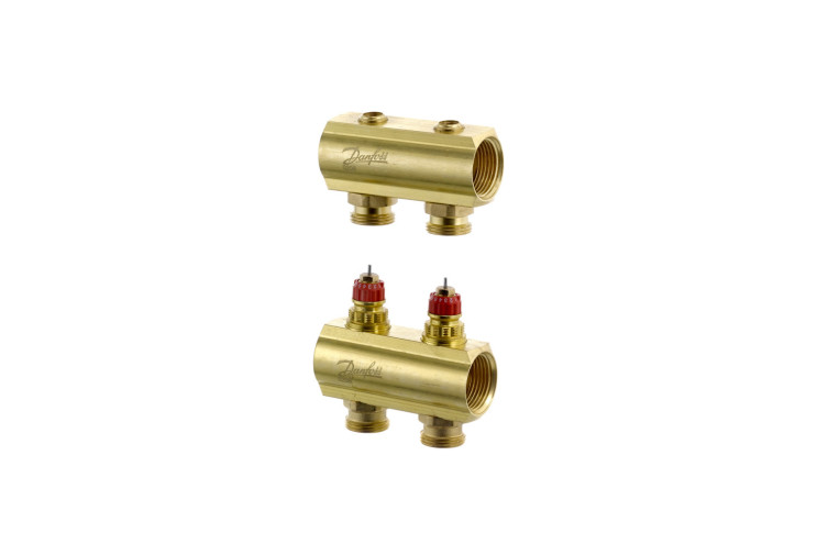 Коллектор 1"х2 выхода без расходомеров FHF-2 3/4" Danfoss 088U0502 088U0502