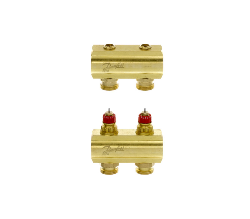 Коллектор 1"х2 выхода без расходомеров FHF-2 3/4" Danfoss 088U0502