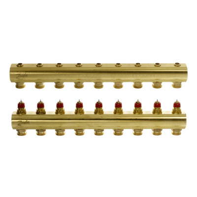 Коллектор 1"х9 выходов без расходомеров FHF-9 3/4" Danfoss 088U0509 Коллектор 1"х9 выходов без расходомеров FHF-9 3/4" Danfoss 088U0509