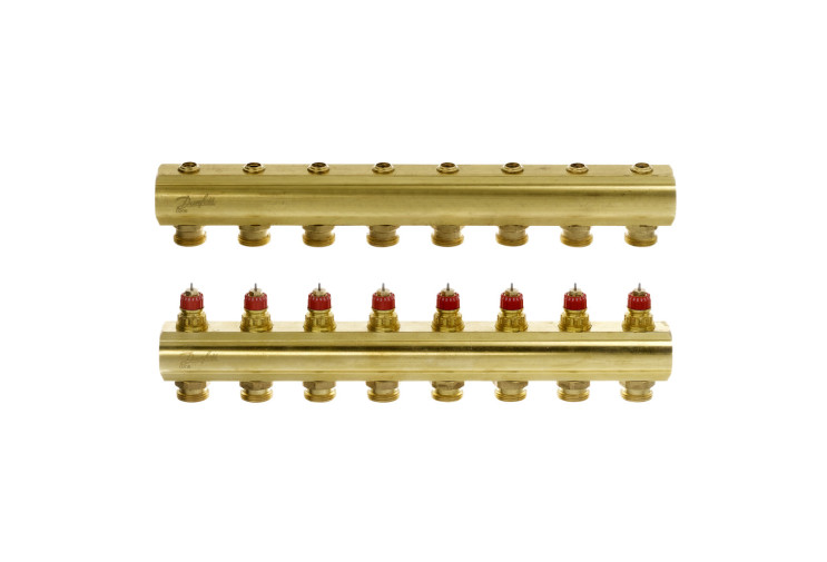 Коллектор 1"х8 выходов без расходомеров FHF-8 3/4" Danfoss 088U0508 088U0508