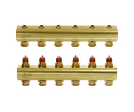 Коллектор 1"х6 выходов без расходомеров FHF - 6 3/4" Danfoss 088U0506