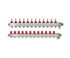 Колектор 1"х12 виходів з витратоміром SSM-12F 3/4" Danfoss 088U0762 Колектор 1"х12 виходів з витратоміром SSM-12F 3/4" Danfoss 088U0762