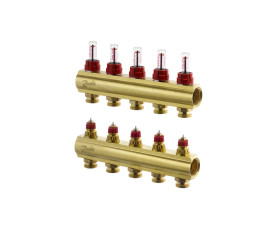 Колектор 1"х5 виходів з витратоміром FHF-5F 3/4" Danfoss 088U0525 Колектор 1"х5 виходів з витратоміром FHF-5F 3/4" Danfoss 088U0525