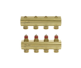 Коллектор 1"х4 выхода без расходомеров FHF-4 3/4" Danfoss 088U0504