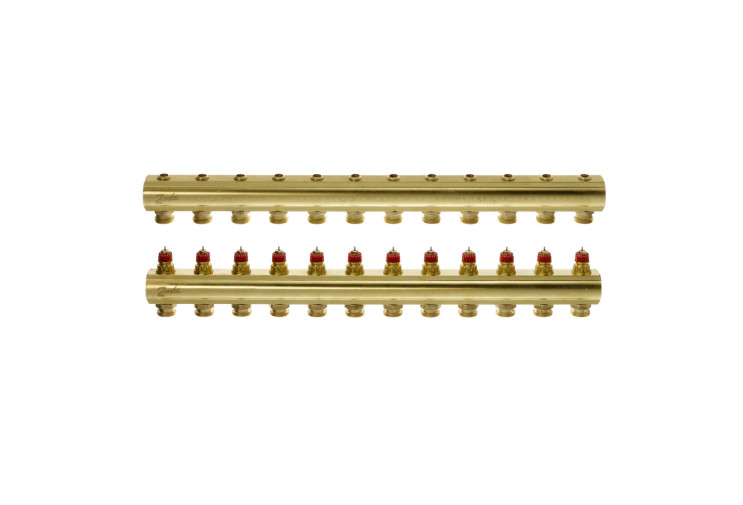 Коллектор 1"х12 выходов без расходомеров FHF-12 3/4" Danfoss 088U0512 088U0512