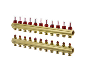 Колектор 1"х11 виходів з витратоміром FHF-11F 3/4" Danfoss 088U0531