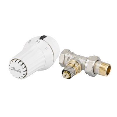 Комплект для радіатора з боковим підключенням прямий RAE+RA-N 1/2" Danfoss 013G5094