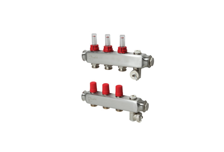 Колектор 1"х3 виходи з витратоміром SSM-3F 3/4" Danfoss 088U0753 088U0753 Колектор 1"х3 виходи з витратоміром SSM-3F 3/4" Danfoss 088U0753 088U0753