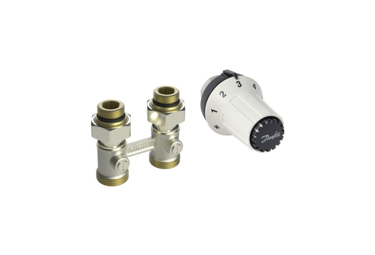Комплект для радіатора з нижнім підключенням прямий RAS-CK+RLV-KS 1/2" Danfoss 013G5275 013G5275