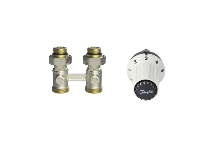Комплект для радіатора з нижнім підключенням прямий RAS-CK+RLV-KS 1/2" Danfoss 013G5275 013G5275