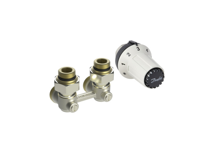 Комплект для радіатора з нижнім підключенням кутовий RAS-CK+RLV-KS 1/2" Danfoss 013G5276 013G5276