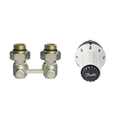 Комплект для радіатора з нижнім підключенням кутовий RAS-C+RLV-KB 1/2" Danfoss 013G5278