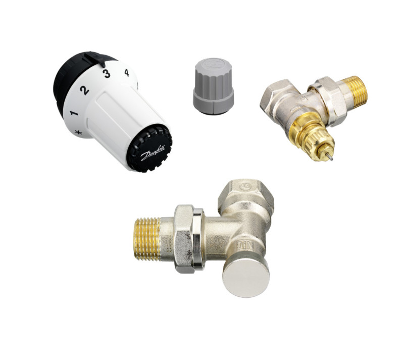 Комплект радиатора с боковым подключением угловой RA-FN+RAS-C+RLV-S 1/2" Danfoss 013G5253 Комплект радиатора с боковым подключением угловой RA-FN+RAS-C+RLV-S 1/2" Danfoss 013G5253