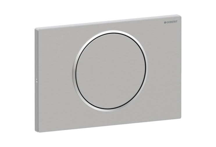 Змивна клавіша Geberit Sigma10 для змивання/зупинки змивання Round з кріпленням на гвинтах, матовий сатин (115.787.SN.5) 115.787.SN.5