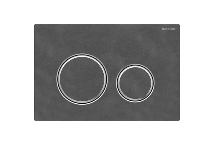 Смывная клавиша Geberit Sigma50 (ex Sigma21) для двойного смыва Round сланец Mustang (115.884.JM.1) 115.884.JM.1