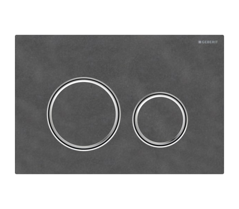 Смывная клавиша Geberit Sigma50 (ex Sigma21) для двойного смыва Round сланец Mustang (115.884.JM.1)
