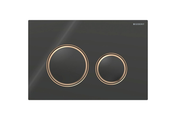Смывная клавиша Geberit Sigma50 (ex Sigma21) для двойного смыва Round черный (115.650.SJ.1) 115.650.SJ.1