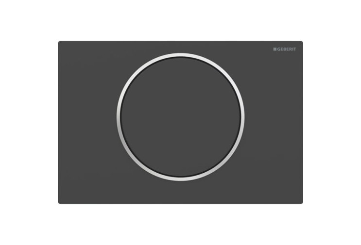 Змивна клавіша Geberit Sigma10 для змивання/зупинки змивання Round чорний матовий (115.758.14.5) 115.758.14.5