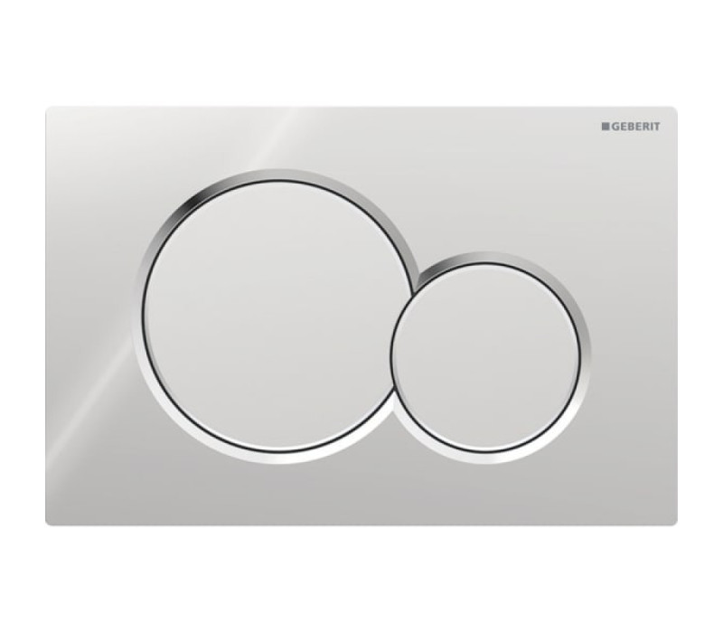 Смывная клавиша Geberit Sigma01 для двойного смыва Round глянцевый/матовый хром 115.770.KA.5