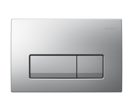 Змивна клавіша Geberit Delta50 для подвійного змиву Square матовий хром 115.119.46.1