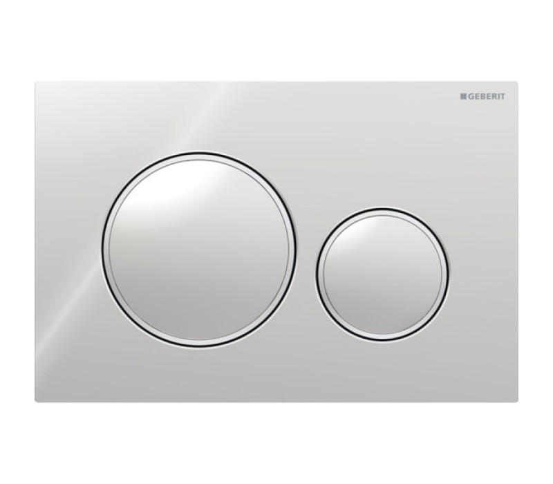 Смывная клавиша Geberit Sigma20 для двойного смыва Round глянцевый/матовый хром (115.882.KH.1)