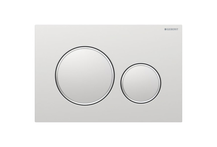 Змивна клавіша Geberit Sigma20 для подвійного змиву Round матовий хром (115.882.JQ.1) 115.882.JQ.1