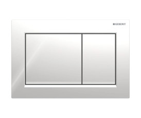 Смывная клавиша Geberit Omega20 (ex Omega30) для двойного смыва Square матовый хром (115.080.KH.1)