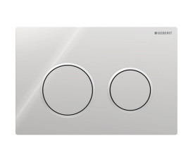 Смывная клавиша Geberit Omega20 для двойного смыва Round глянцевый хром (115.085.KH.1)