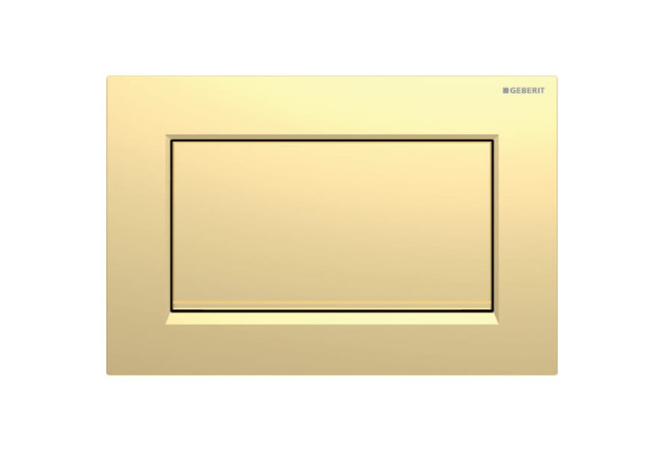 Змивна клавіша Geberit Sigma10 для змивання/зупинки змивання Square з кріпленням на гвинтах позолота 115.893.45.1 115.893.45.1