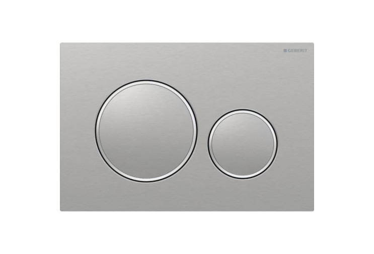 Змивна клавіша Geberit Sigma20 для подвійного змиву Round матовий/полірований (115.882.SN.1) 115.882.SN.1