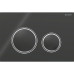 Змивна клавіша Geberit Sigma50 (ex Sigma21) для подвійного змиву Round чорний/хром (115.884.SJ.1) 115.884.SJ.1