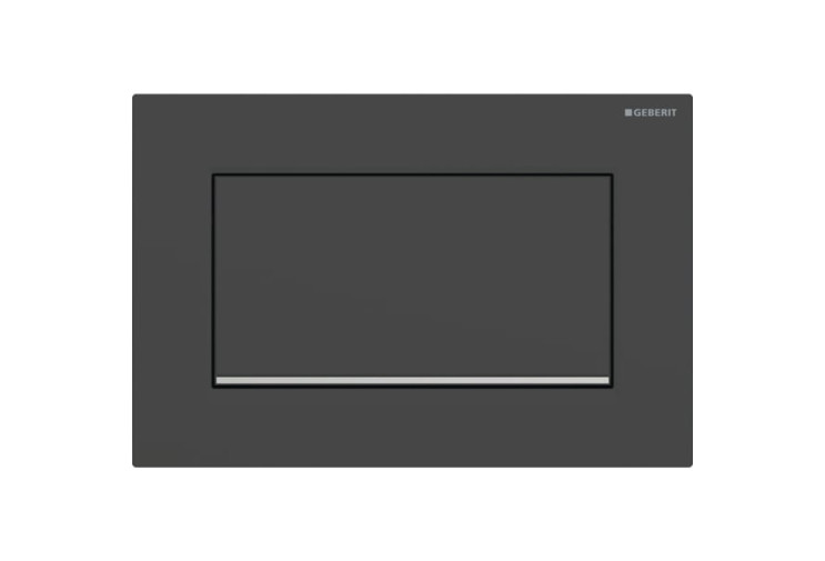 Змивна клавіша Geberit Sigma10 для змивання/зупинки змивання Square з кріпленням на гвинтах чорний матовий/глянсовий хром 115.893.14.1 115.893.14.1