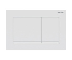 Змивна клавіша Geberit Omega20 для подвійного змиву Square білий матовий 115.080.01.1