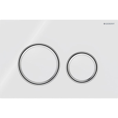 Смывная клавиша Geberit Sigma50 (ex Sigma21) для двойного смыва Round белое стекло/хром (115.884.SI.1) Смывная клавиша Geberit Sigma50 (ex Sigma21) для двойного смыва Round белое стекло/хром (115.884.SI.1)