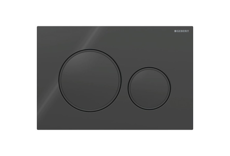 Смывная клавиша Geberit Sigma20 для двойного смыва Round черный/черный матовый (115.882.DW.1) 115.882.DW.1