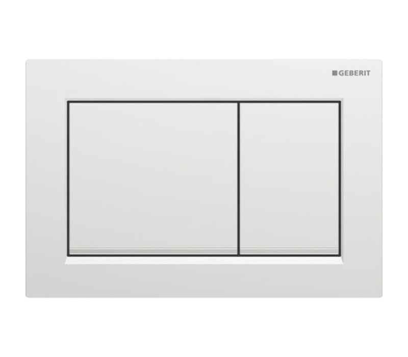 Смывная клавиша Geberit Omega20 для двойного смыва Square матовый/глянцевый хром 115.080.JQ.1