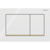 Смывная клавиша Geberit Omega20 для двойного смыва Square белый/позолота 115.080.KK.1 115.080.KK.1