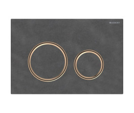 Смывная клавиша Geberit Sigma50 для двойного смыва Round металлический красный золото/сланец Mustang 115.650.JM. 1