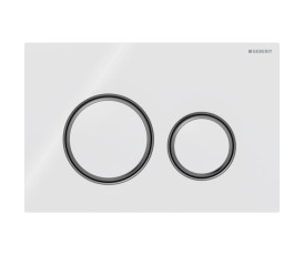 Змивна клавіша Geberit Sigma50 (ex Sigma21) для подвійного змиву Round білий (115.651.SI.1)