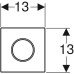 Система пневматического управления смывкой писсуара Geberit, смывная клавиша типа 10 Round, глянцевый хром (116.015.KM.1) 116.015.KM.1