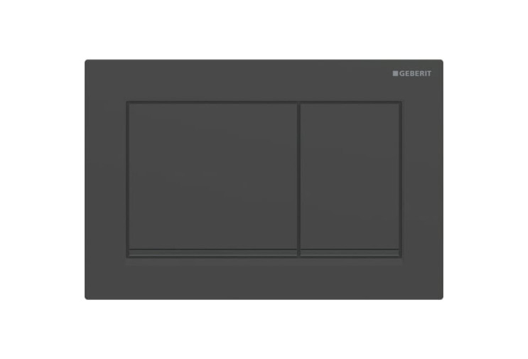Смывная клавиша Geberit Omega20 для двойного смыва Square черный матовый/черный 115.080.16.1 115.080.16.1