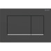 Змивна клавіша Geberit Sigma20 (ex Sigma30) для подвійного змиву Square чорний матовий/глянсовий хром (115.883.14.1) 115.883.14.1
