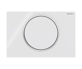 Змивна клавіша Geberit Sigma10 для змивання/зупинки змивання Round білий/глянсовий хром (115.758.KJ.5)