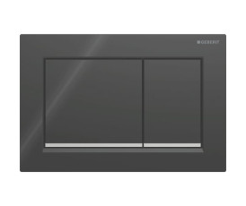 Смывная клавиша Geberit Omega20 для двойного смыва Square черный/глянцевый хром 115.080.KM. 1 Смывная клавиша Geberit Omega20 для двойного смыва Square черный/глянцевый хром 115.080.KM. 1