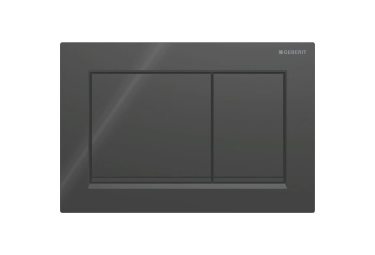 Смывная клавиша Geberit Omega20 для двойного смыва Square черный/черный матовый 115.080.DW.1 115.080.DW.1
