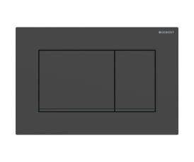 Змивна клавіша Geberit Sigma20 (ex Sigma30) для подвійного змиву Square чорний матовий/чорний (115.883.16.1)
