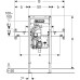 Монтажный элемент Geberit Duofix для умывальника Geberit ONE с скор. вылетом и настен. смесителя Geberit ONE в частичную высоту помещения с поворотным сифо 111.093.00.1