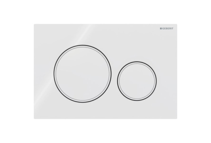 Змивна клавіша Geberit Sigma20 для подвійного змиву Round білий (115.882.11.1) 115.882.11.1