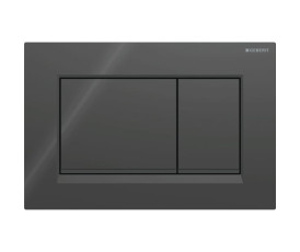 Смывная клавиша Geberit Sigma20 (ex Sigma30) для двойного смыва Square черный/черный матовый (115.883.DW.1)